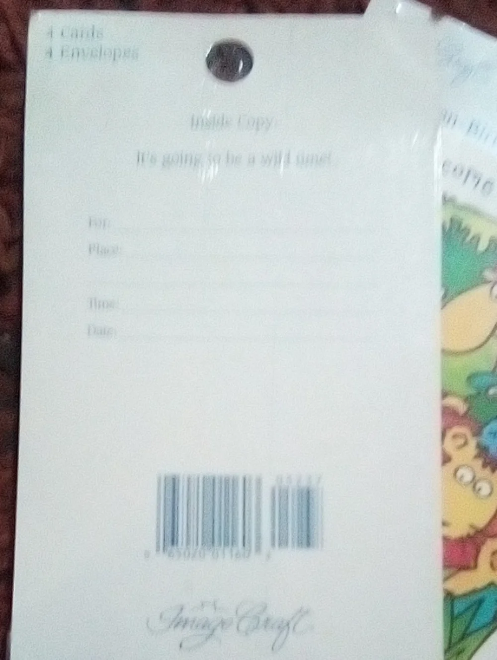 3 Packs Each With 12 Total Birthday Party Invitations - Colorful Jungle Animals